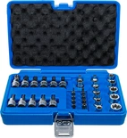 Bit- och hylsnyckelsats | 10 mm (3/8 tum) | T-profil (för Torx) | 34 delar