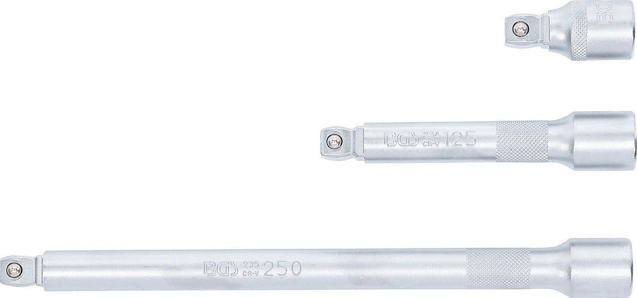 Tippförlängnings-sats | 12,5 mm (1/2") | 50 / 125 / 250 mm | 3 delar