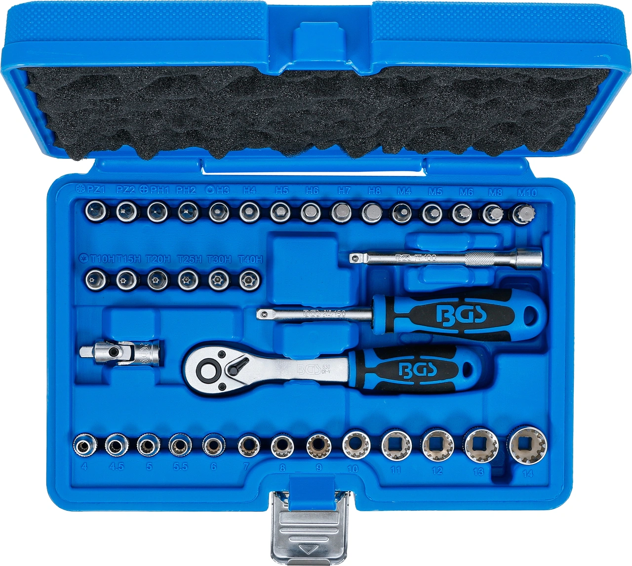 Hylsnyckel-sats Gear Lock | 6,3 mm (1/4") | 38 delar