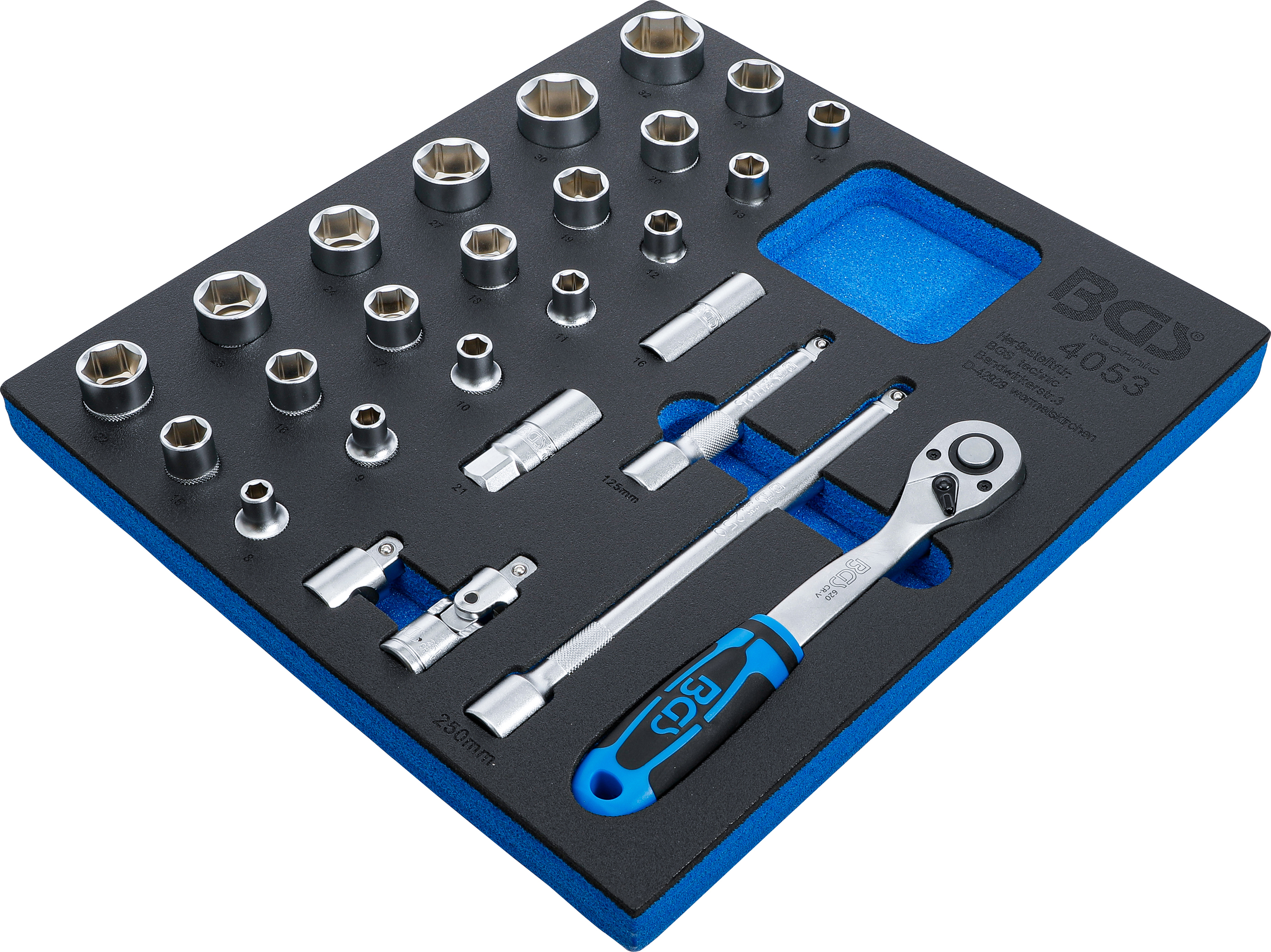 Verkstadsvagninlägg 2/3: Hylsnyckel-sats 12,5 mm (1/2") | 27 delar