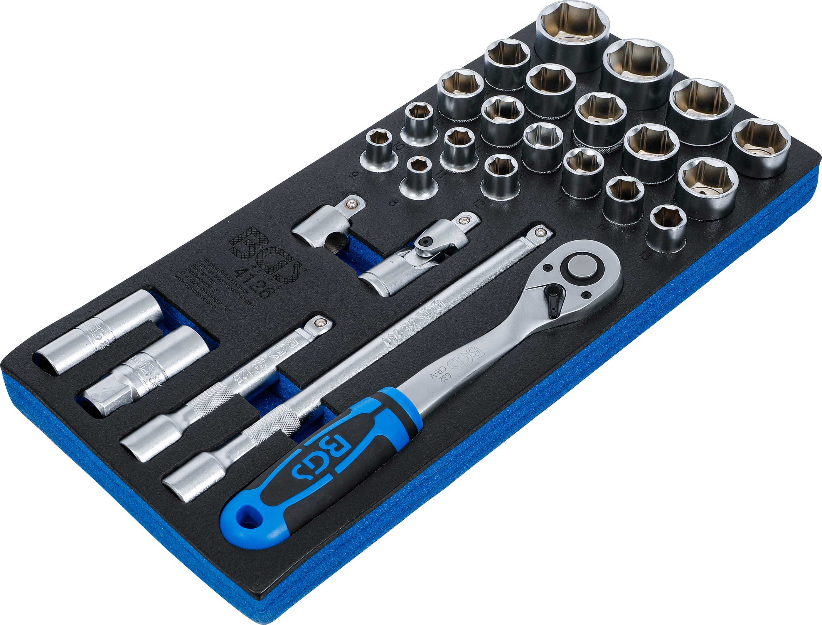 Verkstadsvagninlägg 1/3: Hylsnyckel-sats | 27 delar