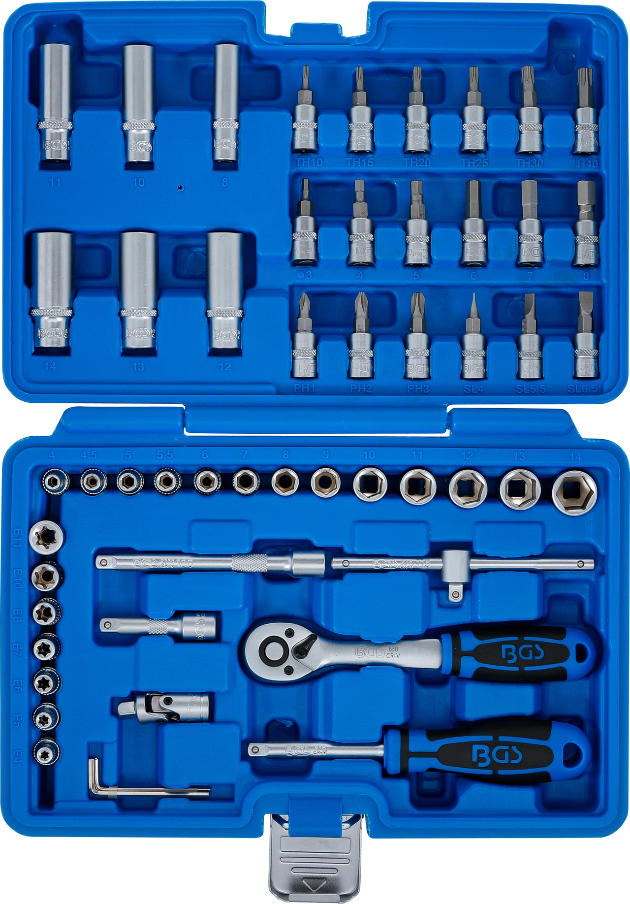 Hylsnyckel-sats | 6,3 mm (1/4") | 53 delar