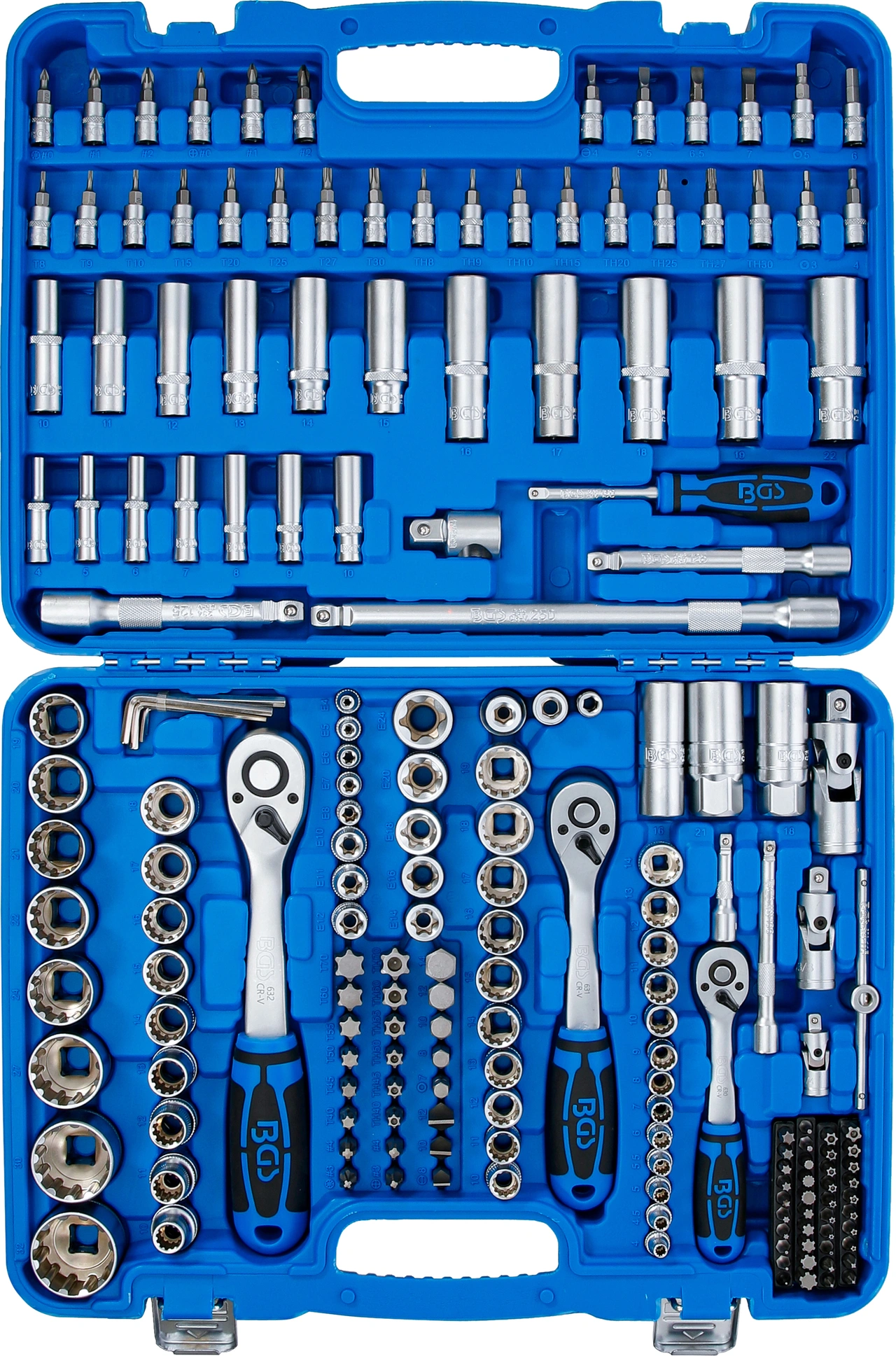 Hylsnyckel-sats Gear Lock | 6,3 mm (1/4") / 10 mm (3/8") / 12,5 mm (1/2") | 192 delar