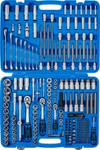 Hylsnyckel-sats Sexkant | 6,3 mm (1/4") / 10 mm (3/8") / 12,5 mm (1/2") | 214 delar