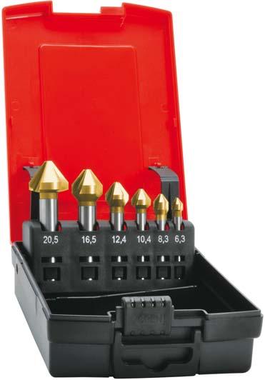 Konisk försänkarsats HSS TiN 75°