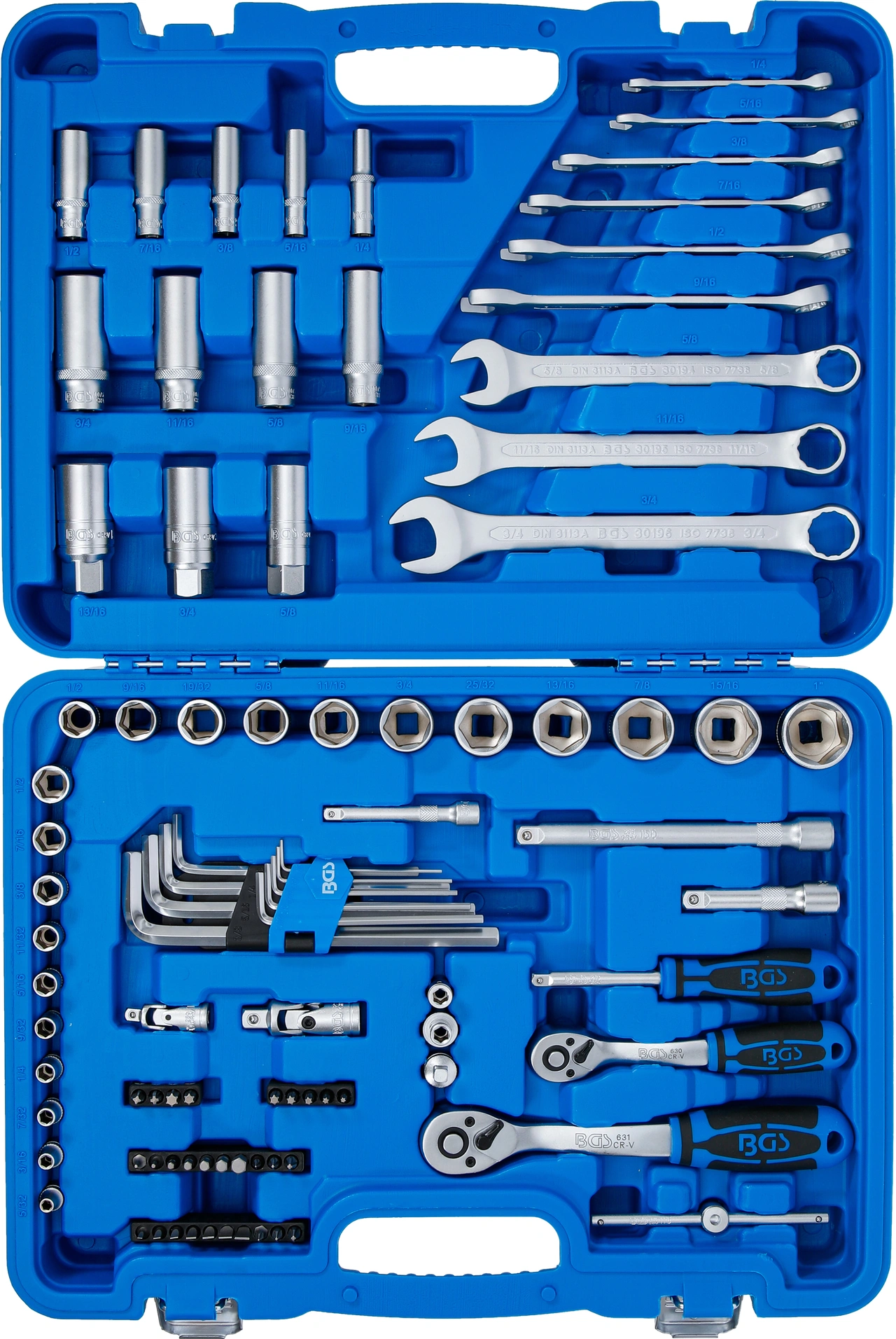 Hylsnyckel-sats Sexkant | 6,3 mm (1/4") / 10 mm (3/8") | Tumsstorlekar | 92 delar