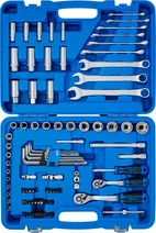 Hylsnyckel-sats Sexkant | 6,3 mm (1/4") / 10 mm (3/8") | Tumsstorlekar | 92 delar