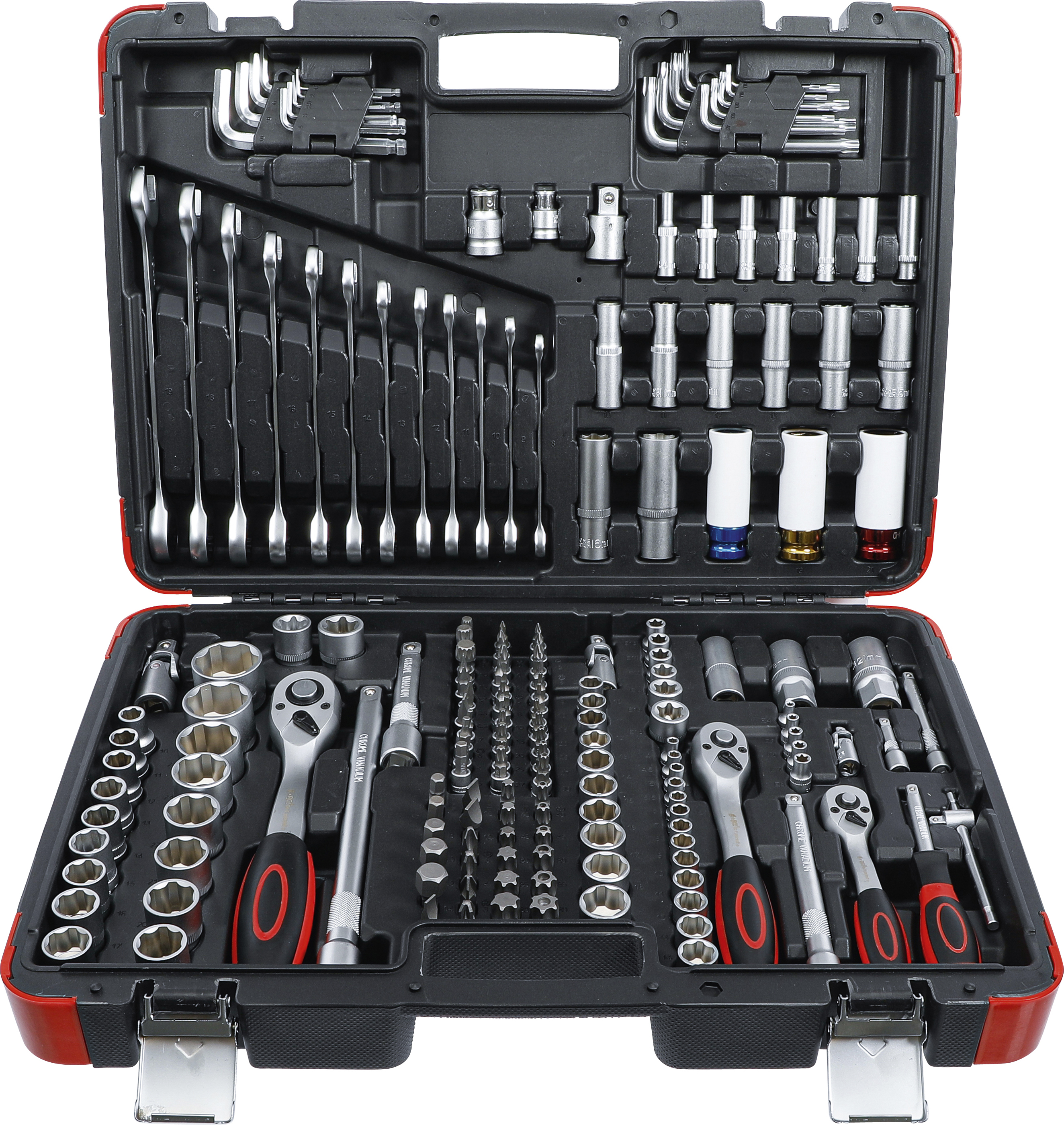 Hylsnyckel-sats | 6,3 mm (1/4") / 10 mm (3/8") / 12,5 mm (1/2") | 176 delar