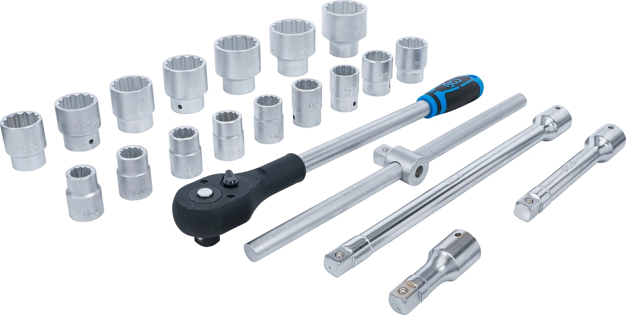 Hylsnyckel-sats Tolvkant | 20 mm (3/4") | 21 delar