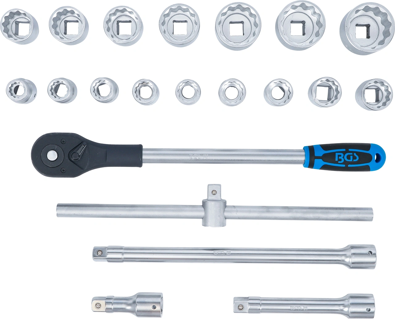 Hylsnyckel-sats Tolvkant | 20 mm (3/4") | 21 delar