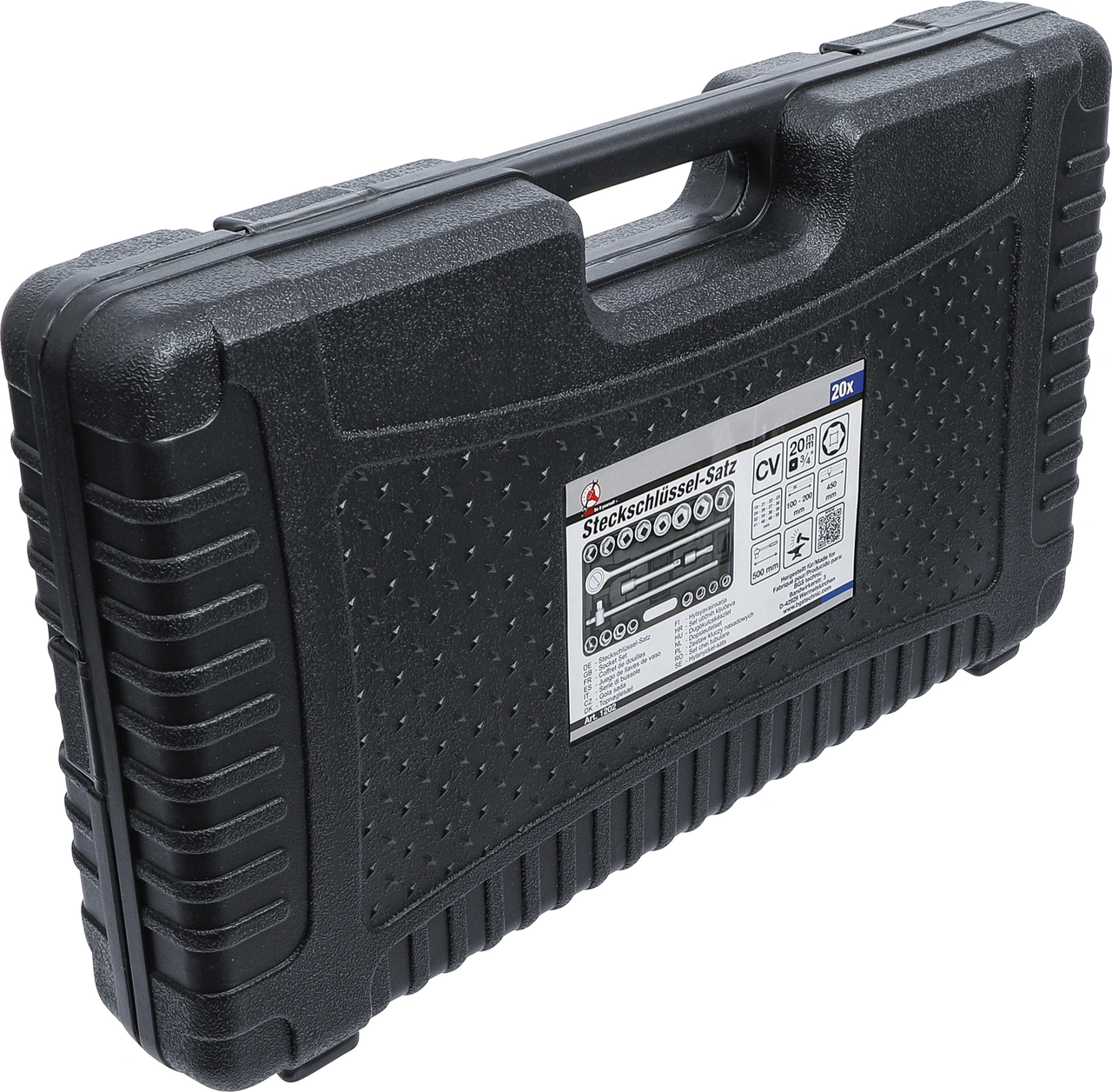 Hylsnyckel-sats | 20 mm (3/4") | 19 - 50 mm | 20 delar