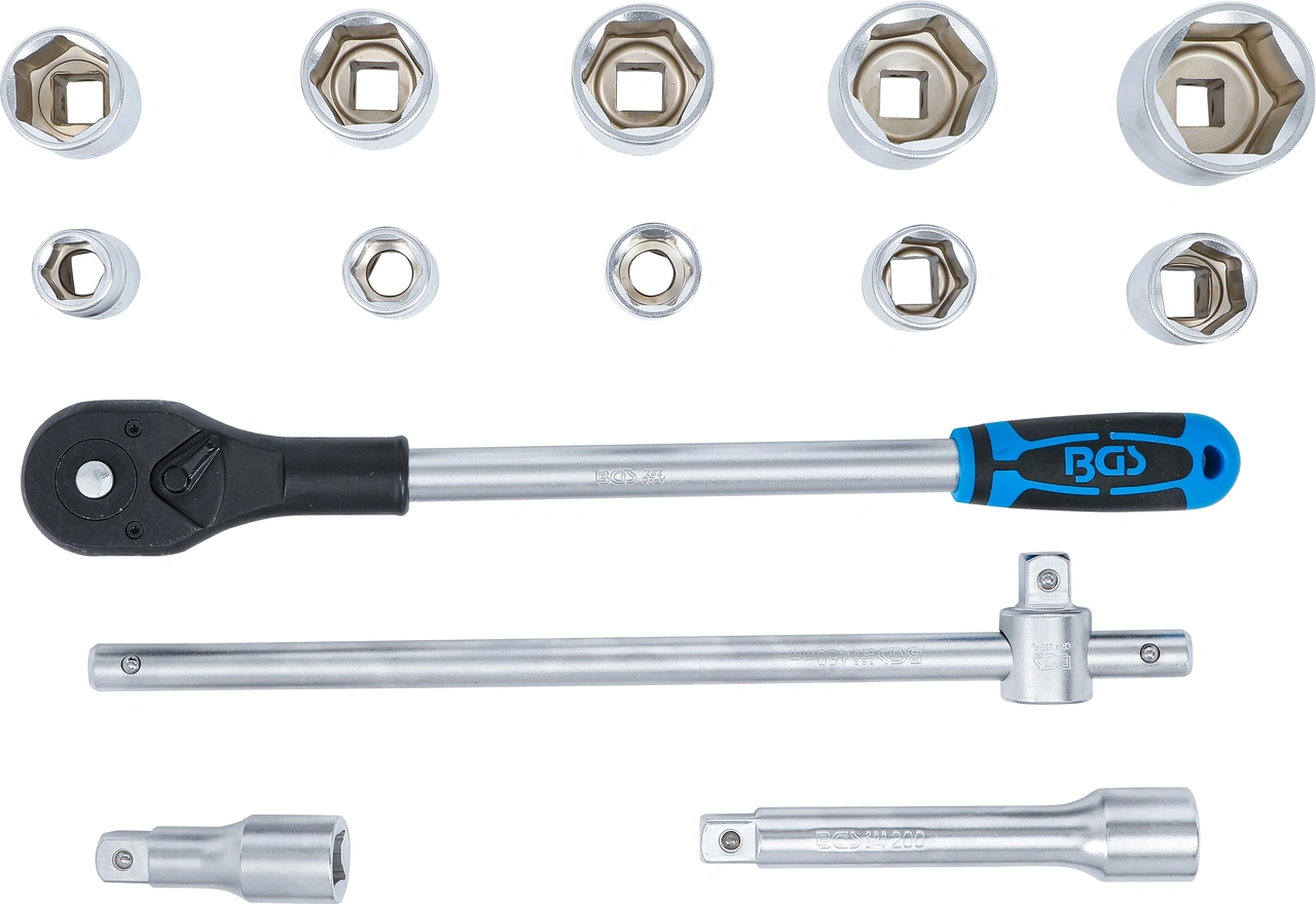 Hylsnyckel-sats | 20 mm (3/4") | 14 delar