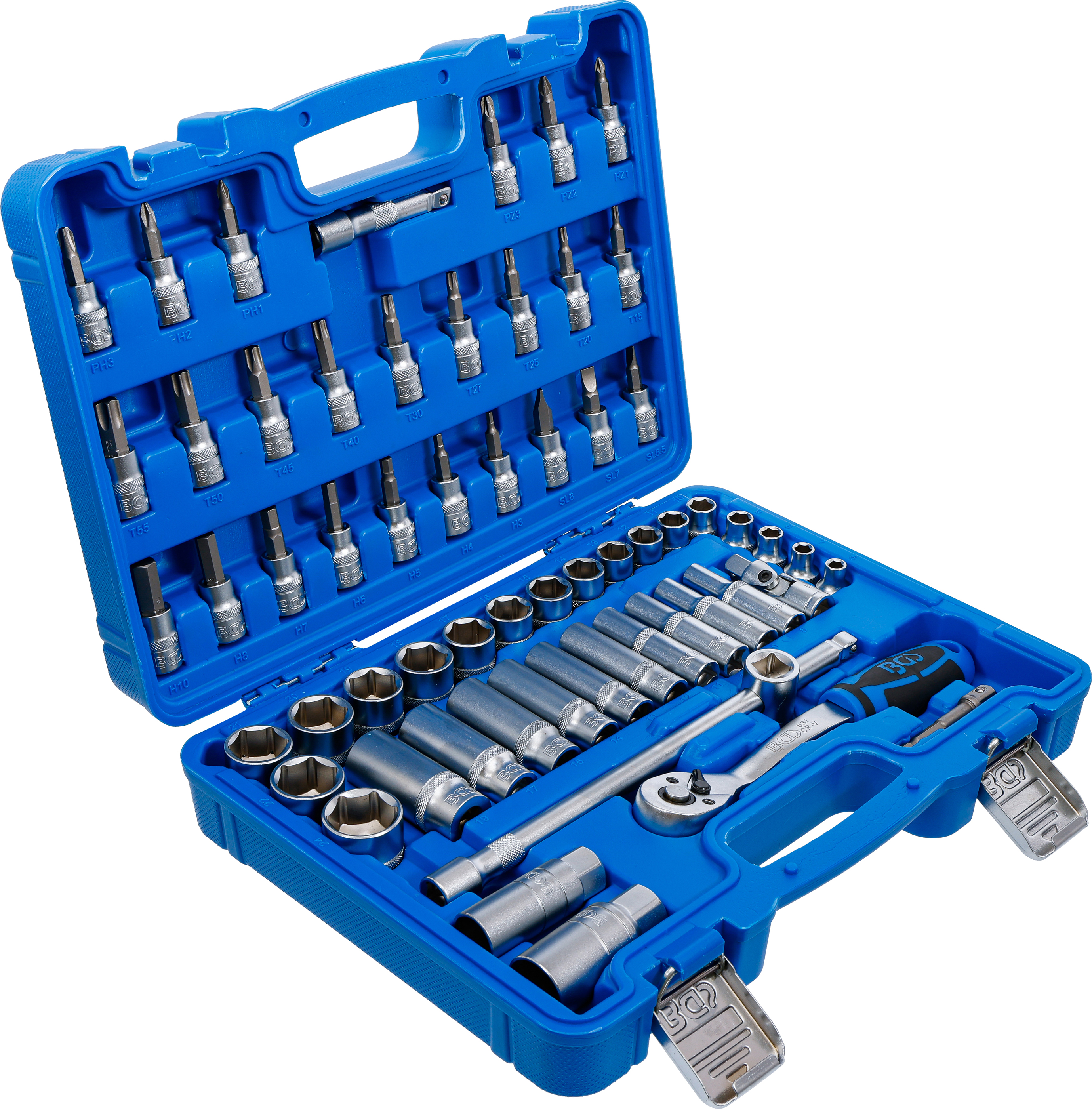 Hylsnyckel-sats Sexkant | 10 mm (3/8") | 61 delar