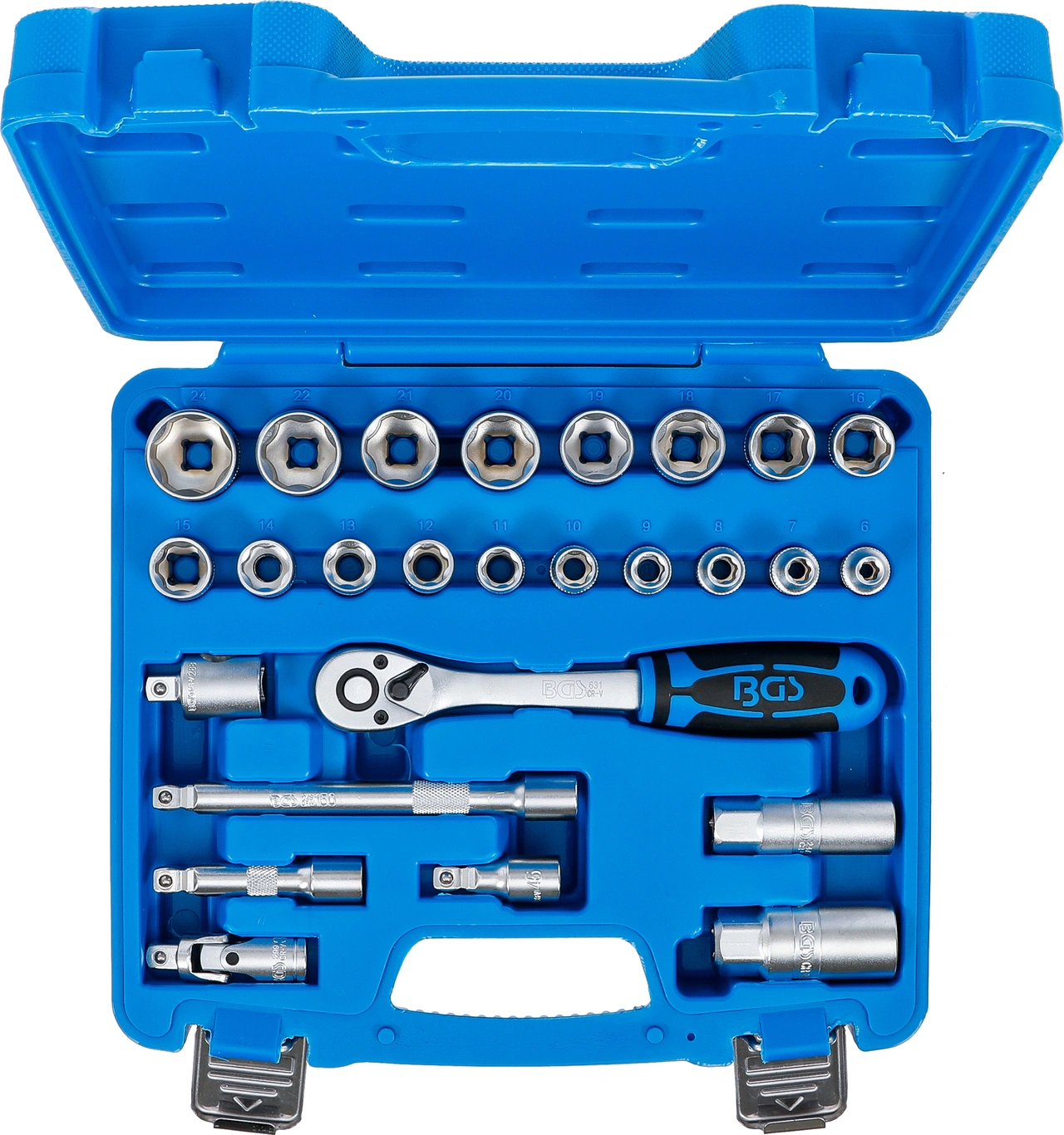 Hylsnyckel-sats vågprofil | 10 mm (3/8") | 26 delar