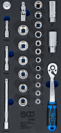 Verkstadsvagninlägg 1/3: Hylsnyckel-sats | 26 delar