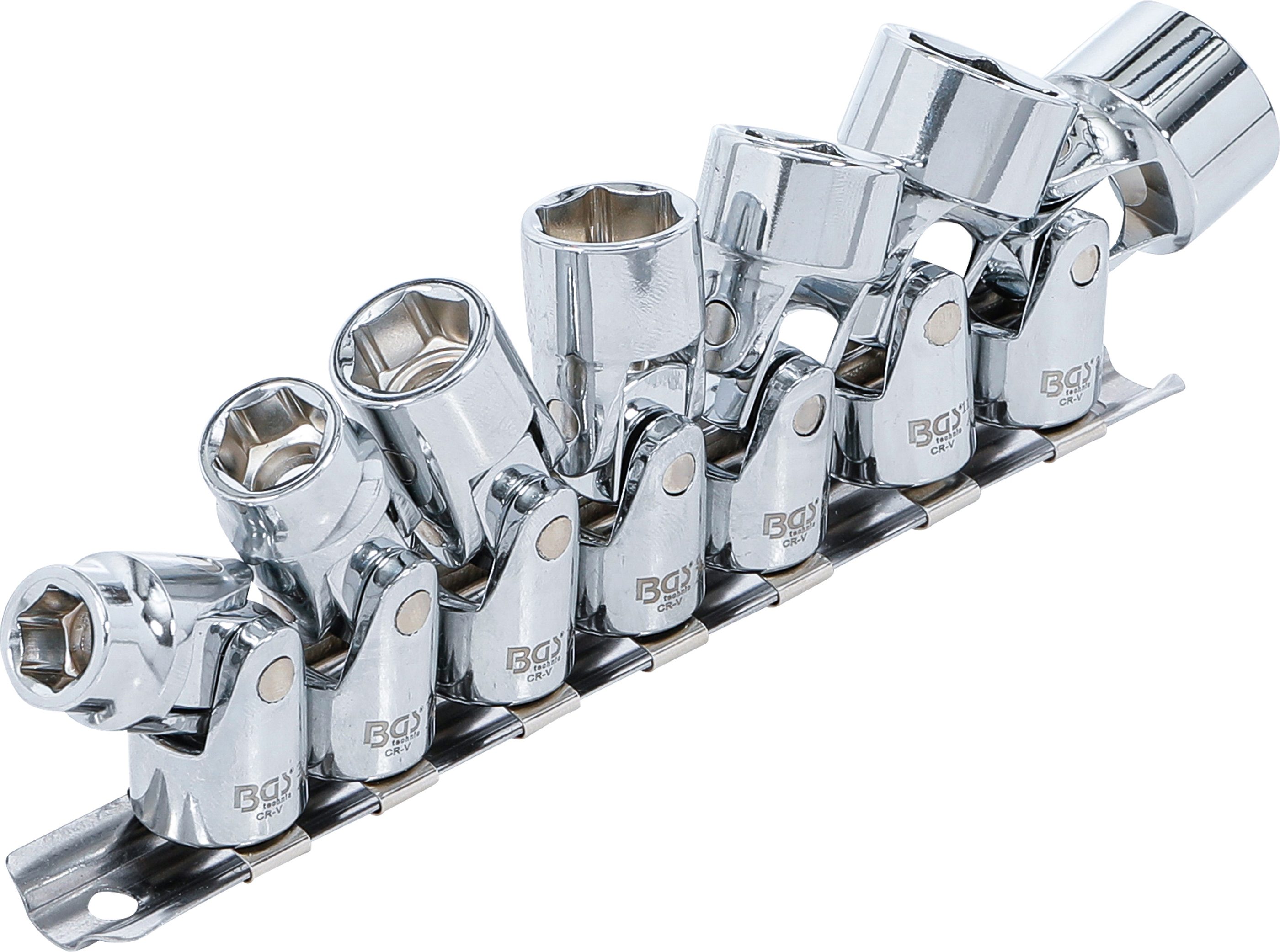 Ledad-Hylsnyckel-sats | 10 mm (3/8") | 3/8" - 3/4" | Tumsstorlekar | 7 delar