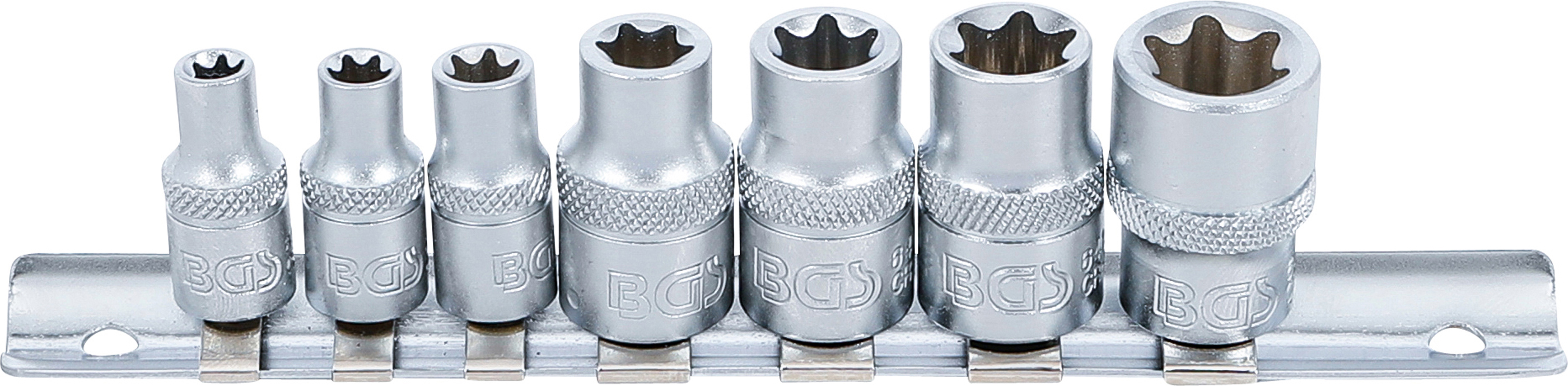 Hylsa-sats E-Profil | 6,3 mm (1/4") / 10 mm (3/8") | E6 - E16 | 7 delar