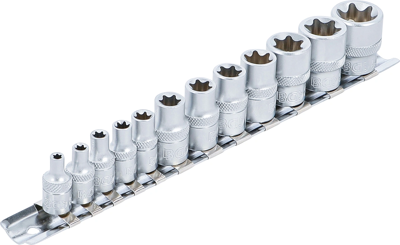 Hylsa-sats E-Profil | 6,3 mm (1/4") / 10 mm (3/8") | E4 - E20 | 12 delar