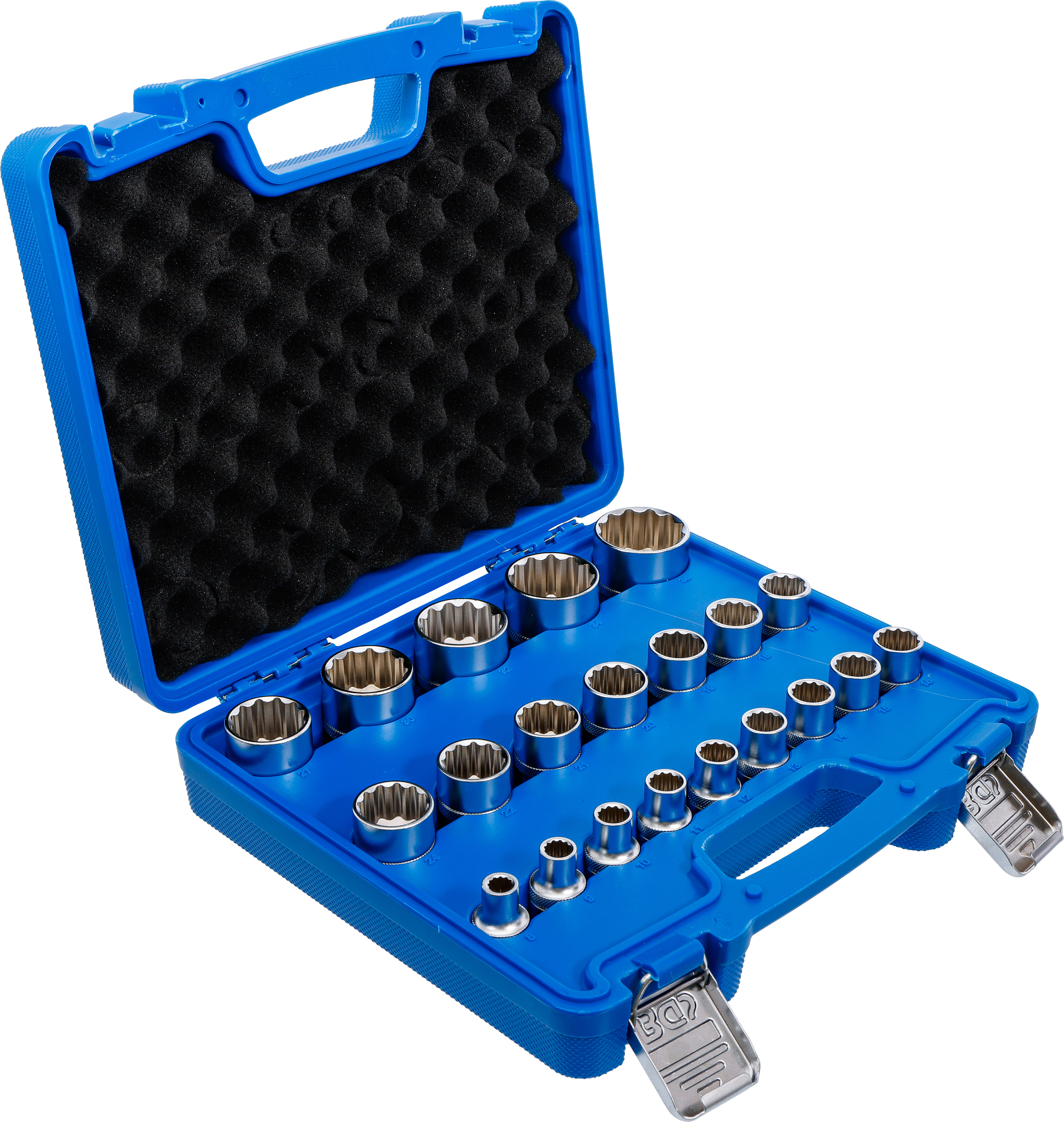 Hylsa-sats Tolvkant | 12,5 mm (1/2") | 8 - 36 mm | 21 delar