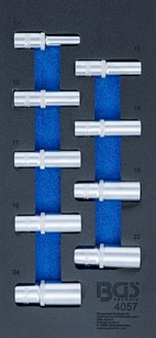 Verkstadsvagninlägg 1/3: Hylsor Sexkant | djup | 9 delar