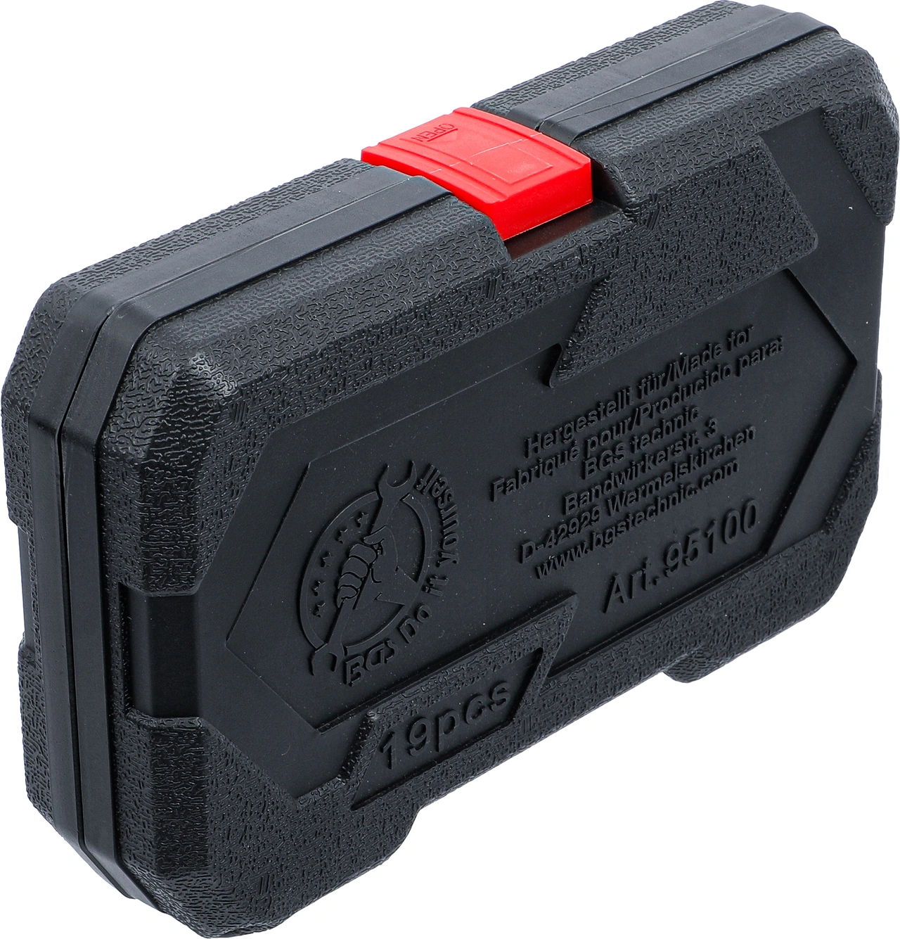 Bit-Insats-/hylsnyckel-sats | Inre sexkant 12,5 mm (1/2") | T-Profil (för Torx) / E-Profil | 19 delar