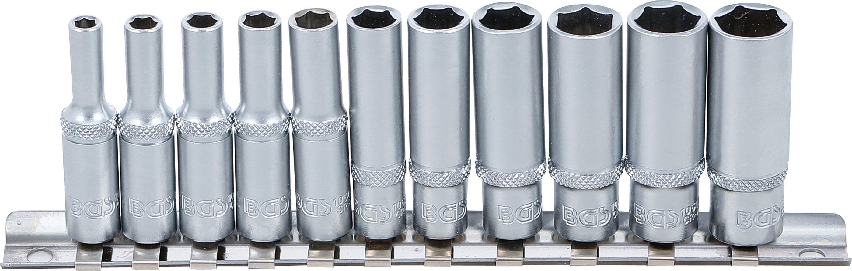 Hylsa-sats Sexkant, djup | 6,3 mm (1/4") | 4 - 13 mm | 11 delar