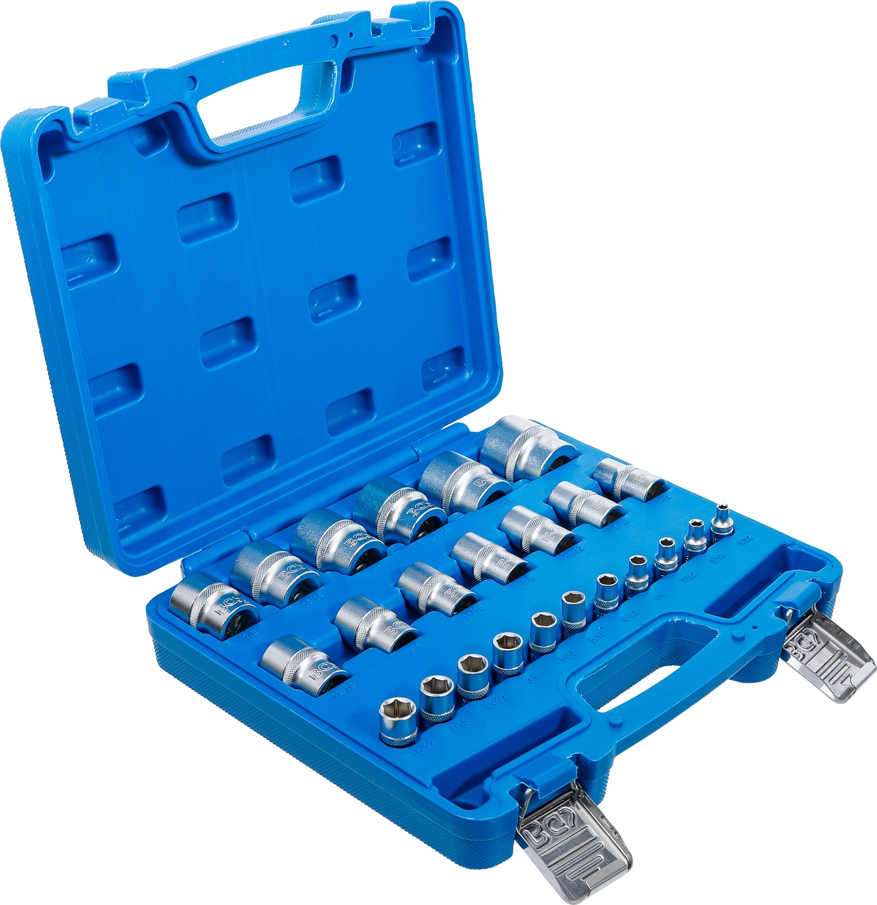 Hylsa-sats, Sexkant | 6,3 mm (1/4"), 12,5 mm (1/2") | Tumsstorlekar | 24 delar