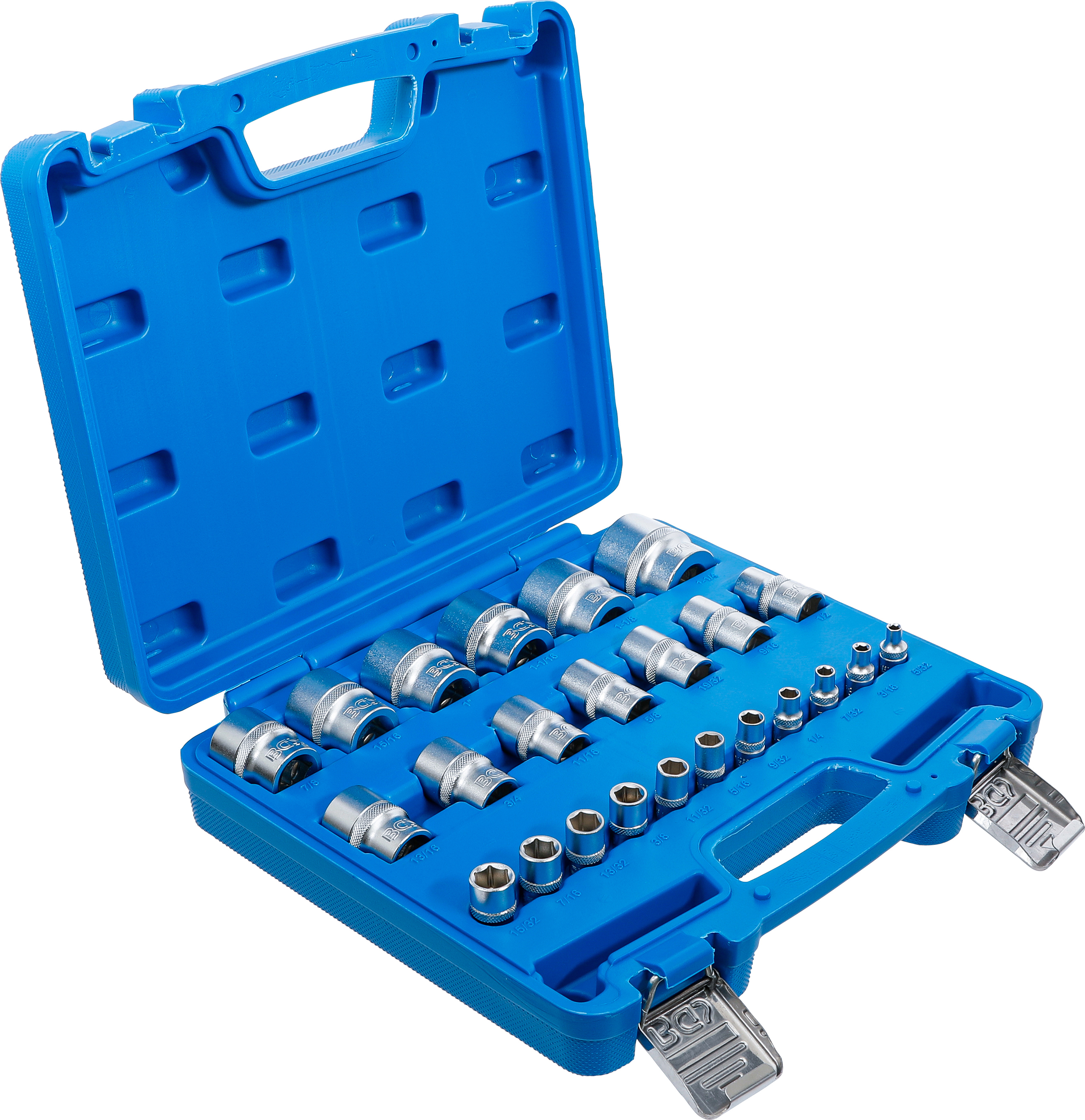 Hylsa-sats, Sexkant | 6,3 mm (1/4"), 12,5 mm (1/2") | Tumsstorlekar | 24 delar