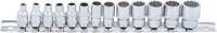 Hylsa-sats Tolvkant | 6,3 mm (1/4") | 4 - 14 mm | 13 delar