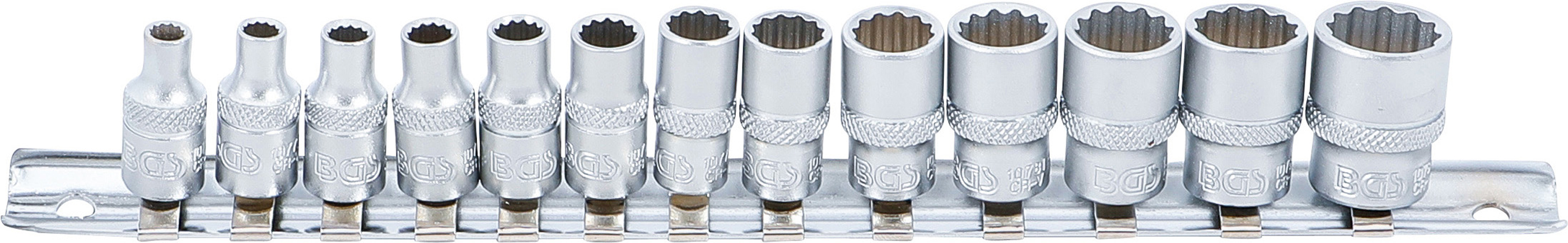 Hylsa-sats Tolvkant | 6,3 mm (1/4") | 4 - 14 mm | 13 delar