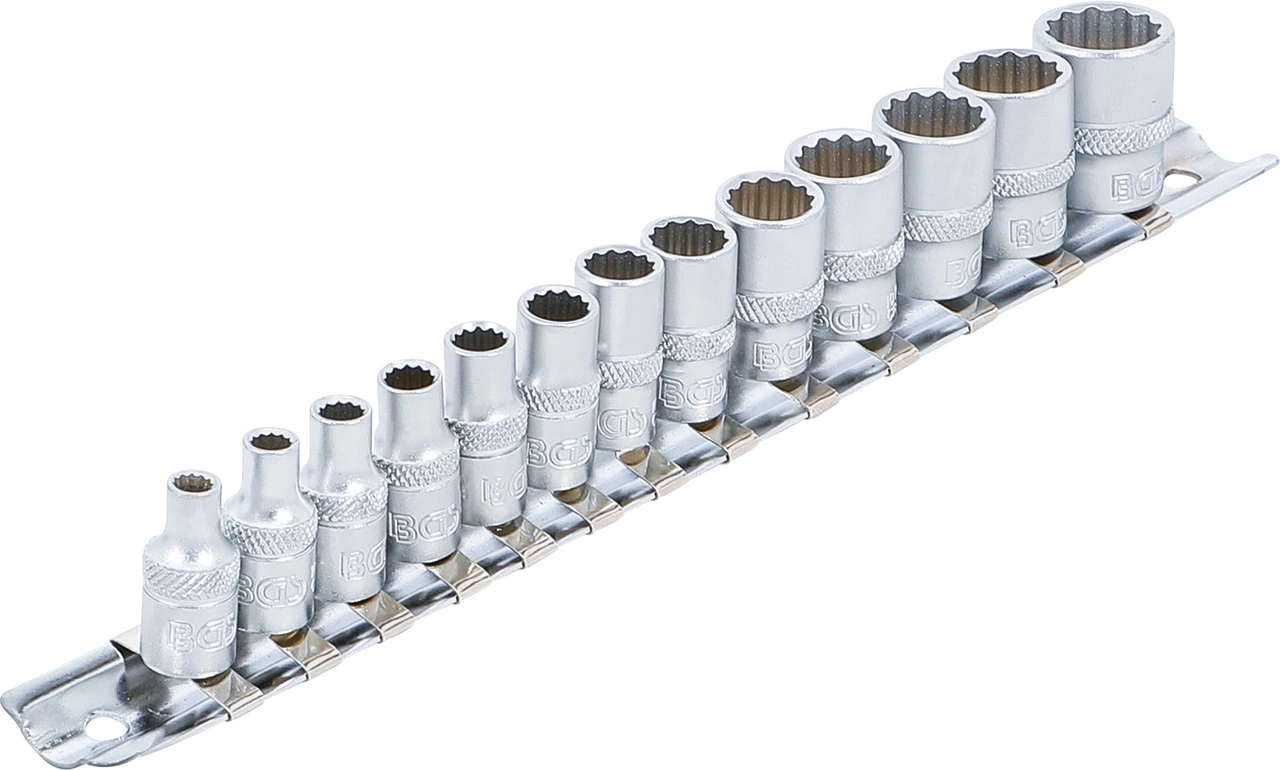 Hylsa-sats Tolvkant | 6,3 mm (1/4") | 4 - 14 mm | 13 delar