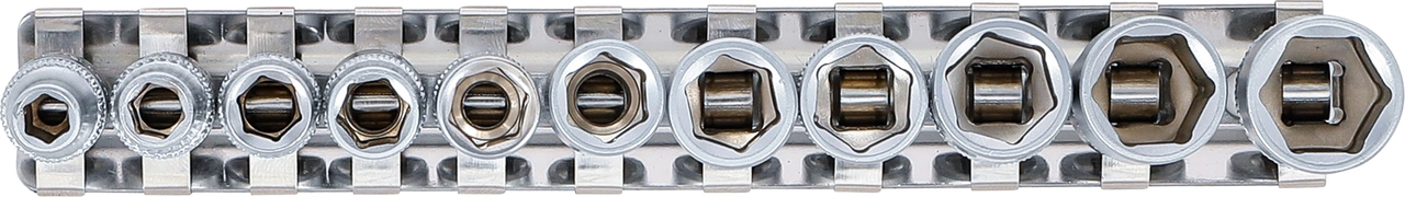 Hylsa-sats Sexkant | 6,3 mm (1/4") | Tumsstorlekar | 11 delar