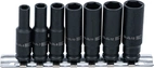 Krafthylsa-sats Sexkant, djup | 6,3 mm (1/4") | 6 - 13 mm | 7 delar