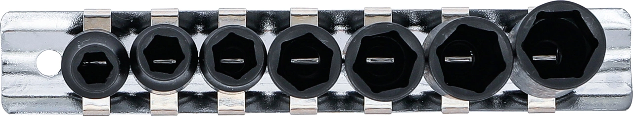 Krafthylsa-sats Sexkant, djup | 6,3 mm (1/4") | 6 - 13 mm | 7 delar