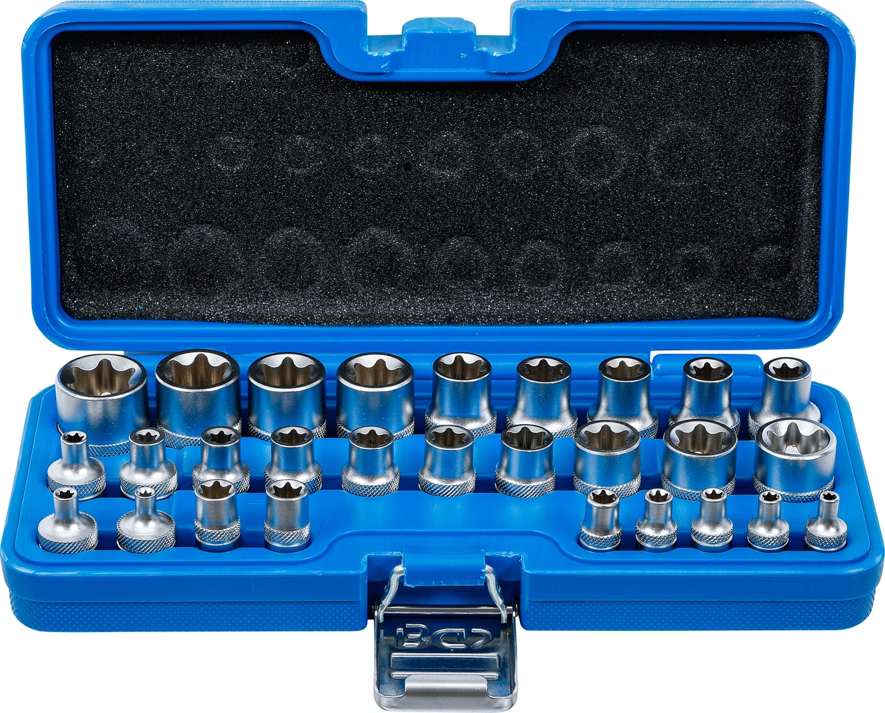 Hylsa-sats, E-Profil | 6,3 mm (1/4") / 12,5 mm (1/2") | E4 - E24 | 28 delar