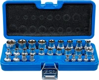 Hylsa-sats, E-Profil | 6,3 mm (1/4") / 12,5 mm (1/2") | E4 - E24 | 28 delar