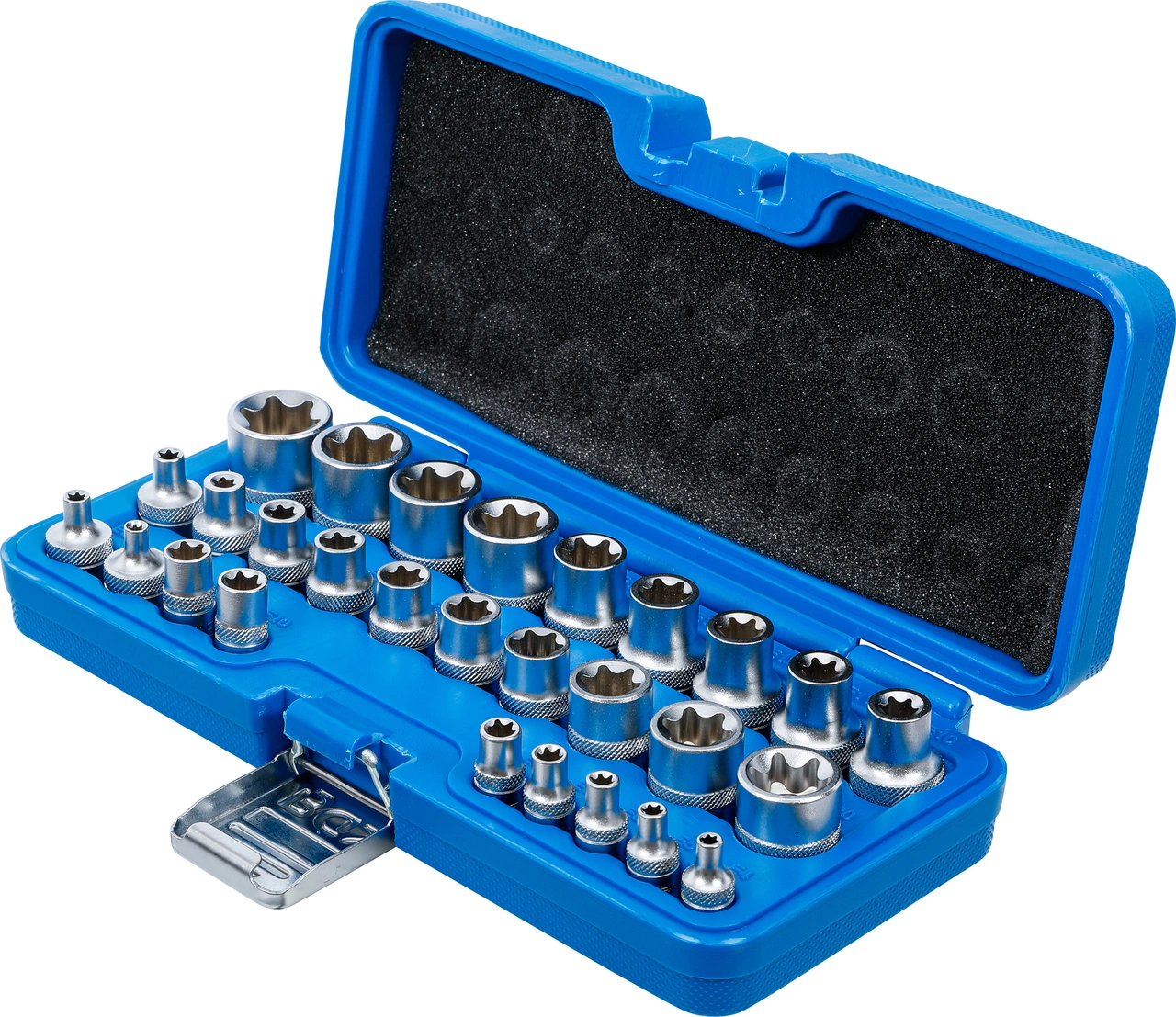 Hylsa-sats, E-Profil | 6,3 mm (1/4") / 12,5 mm (1/2") | E4 - E24 | 28 delar