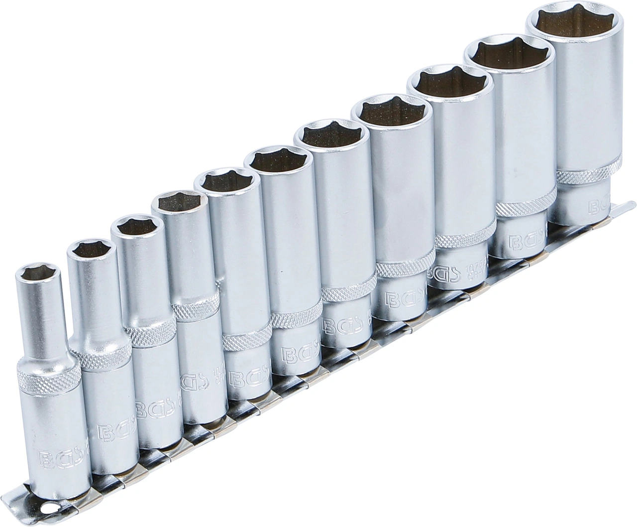 Hylsa-sats Sexkant, djup | 10 mm (3/8") | Tumsstorlekar | 11 delar