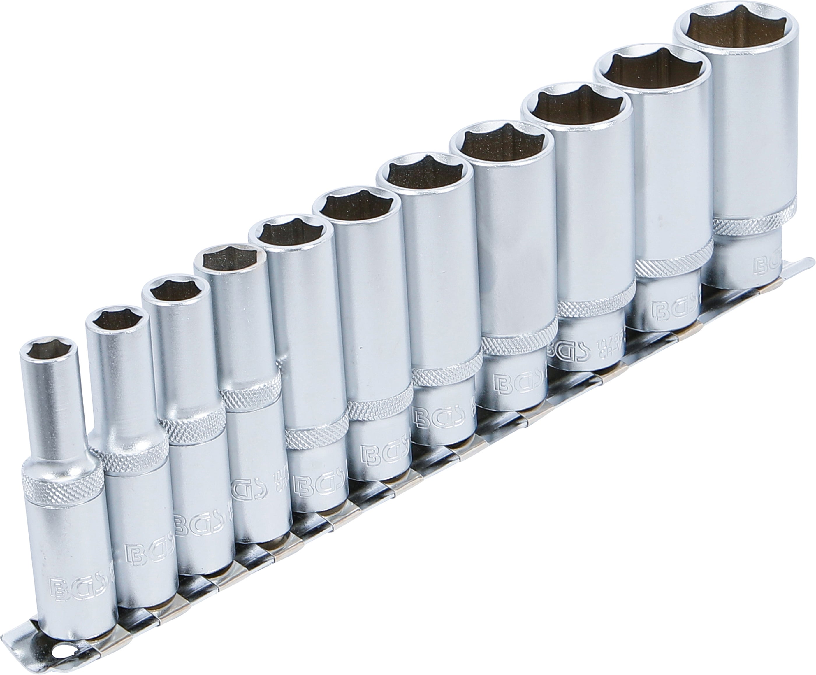 Hylsa-sats Sexkant, djup | 10 mm (3/8") | Tumsstorlekar | 11 delar