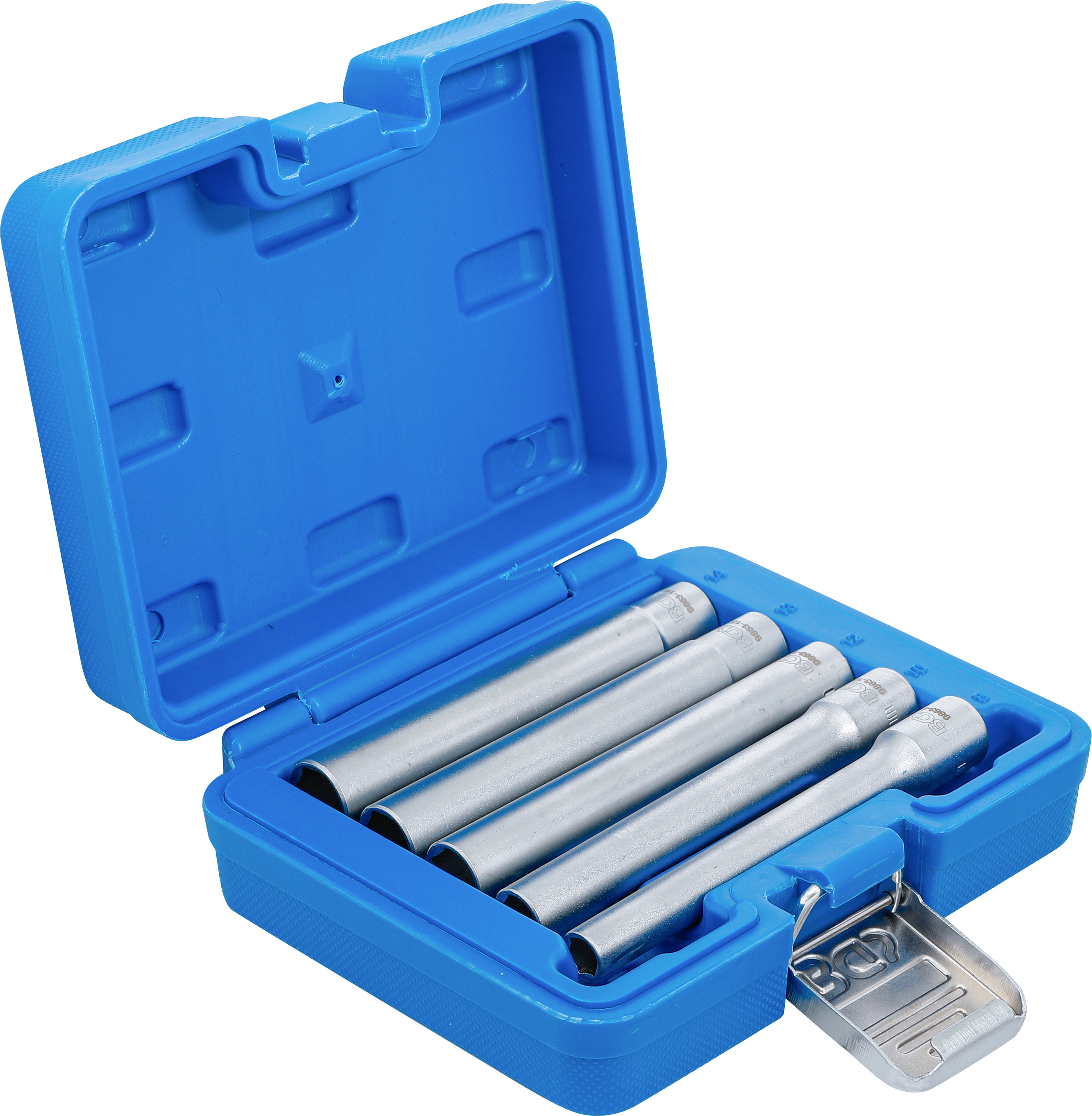 Hylsa-sats, sexkant, extra djup | Inre fyrkant 10 mm (3/8") | 8 - 14 mm | 5-tlg.