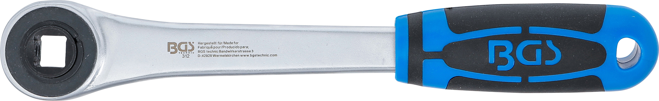 Genomstickbart spärrhandtag | 12,5 mm (1/2")