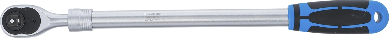 Omställbart Spärrhandtag, utdragbart | extra lång | 12,5 mm (1/2") | 455 - 595 mm