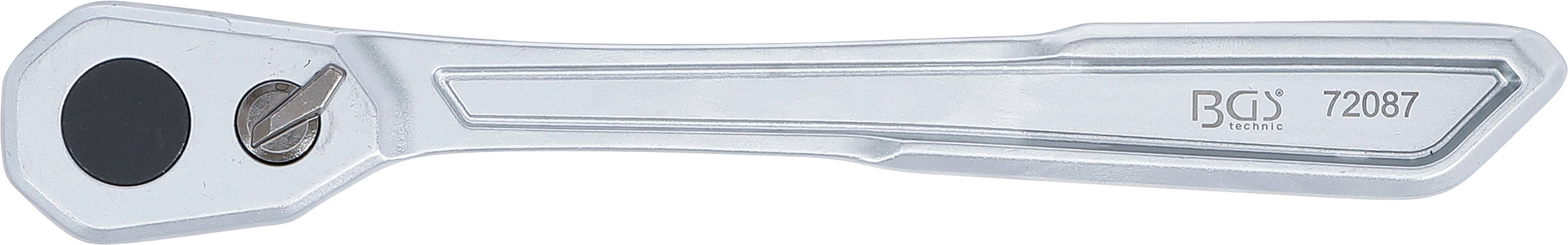 Omställbart spärrhandtag | extra platt | Fintandat | 12,5 mm (1/2")