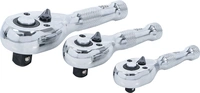 Omställbart Mini-Spärrhandtag-sats | 6,3 mm (1/4") / 10 mm (3/8") / 12,5 mm (1/2") | 3 delar