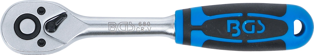 Omställbart spärrskaft | rakt utförande | fintandat | 6,3 mm (1/4")