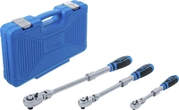 Omställbart Spärrhandtag-sats | utdragbart, vinkelbart | 6,3 mm (1/4") - 10 mm (3/8") - 12,5 mm (1/2") | 3 delar