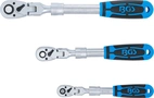 Omställbart Spärrhandtag-sats | utdragbart, vinkelbart | 6,3 mm (1/4") - 10 mm (3/8") - 12,5 mm (1/2") | 3 delar