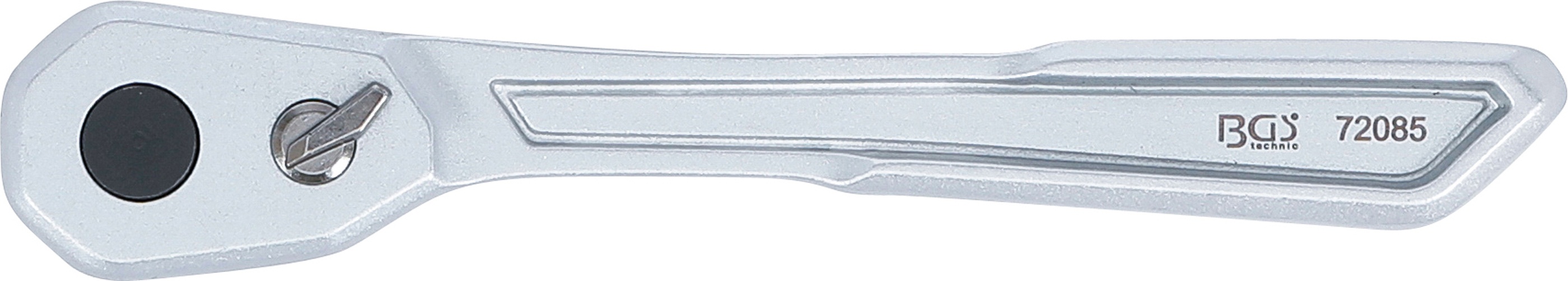 Omställbart spärrhandtag | extra platt | Fintandat | 6,3 mm (1/4")