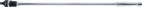 Ledat handtag med omställbart spärrhuvud | 12,5 mm (1/2") | 620 mm