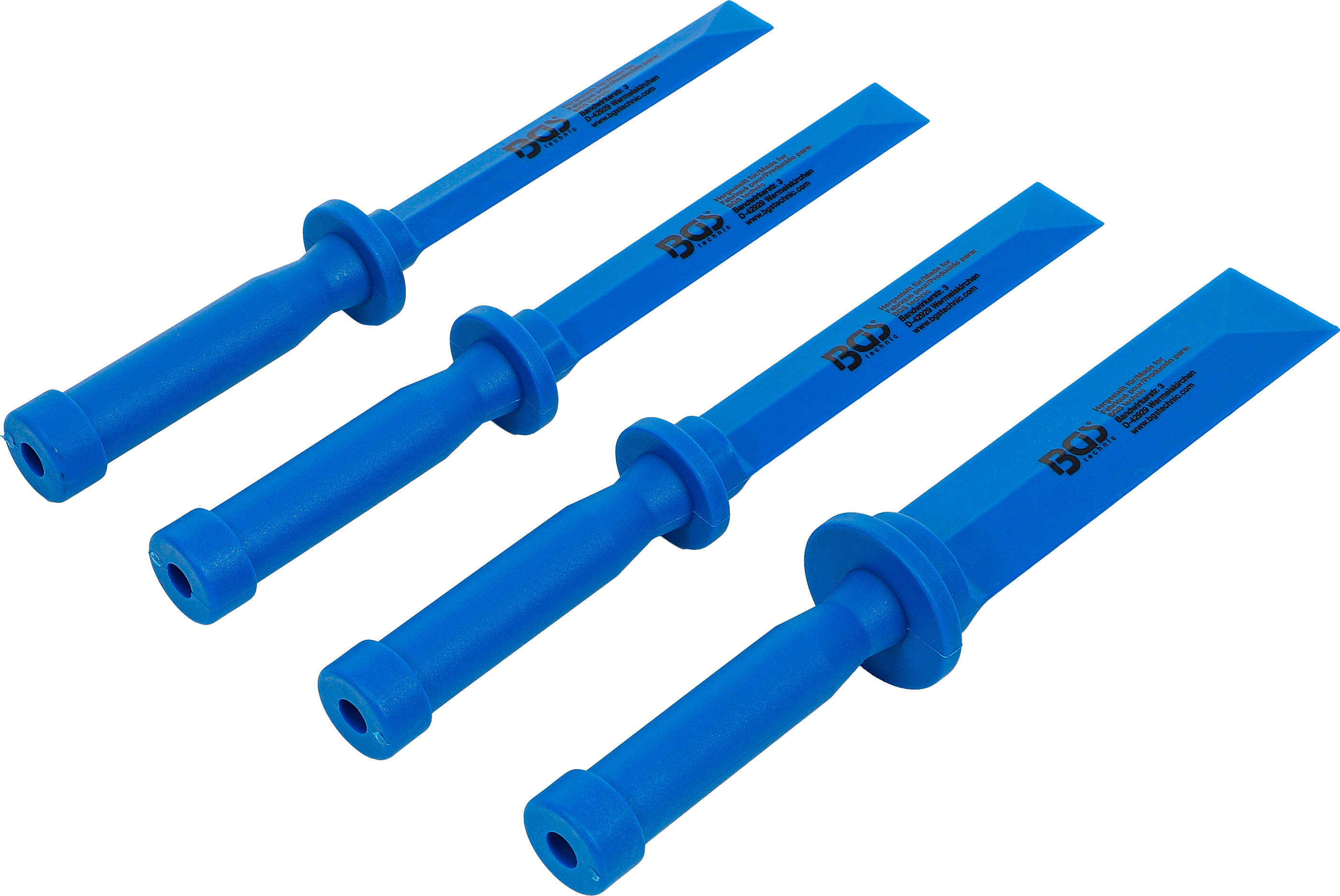 Plast-Skrapa-sats | 19 - 22 - 25 - 38 mm bred | 4 delar